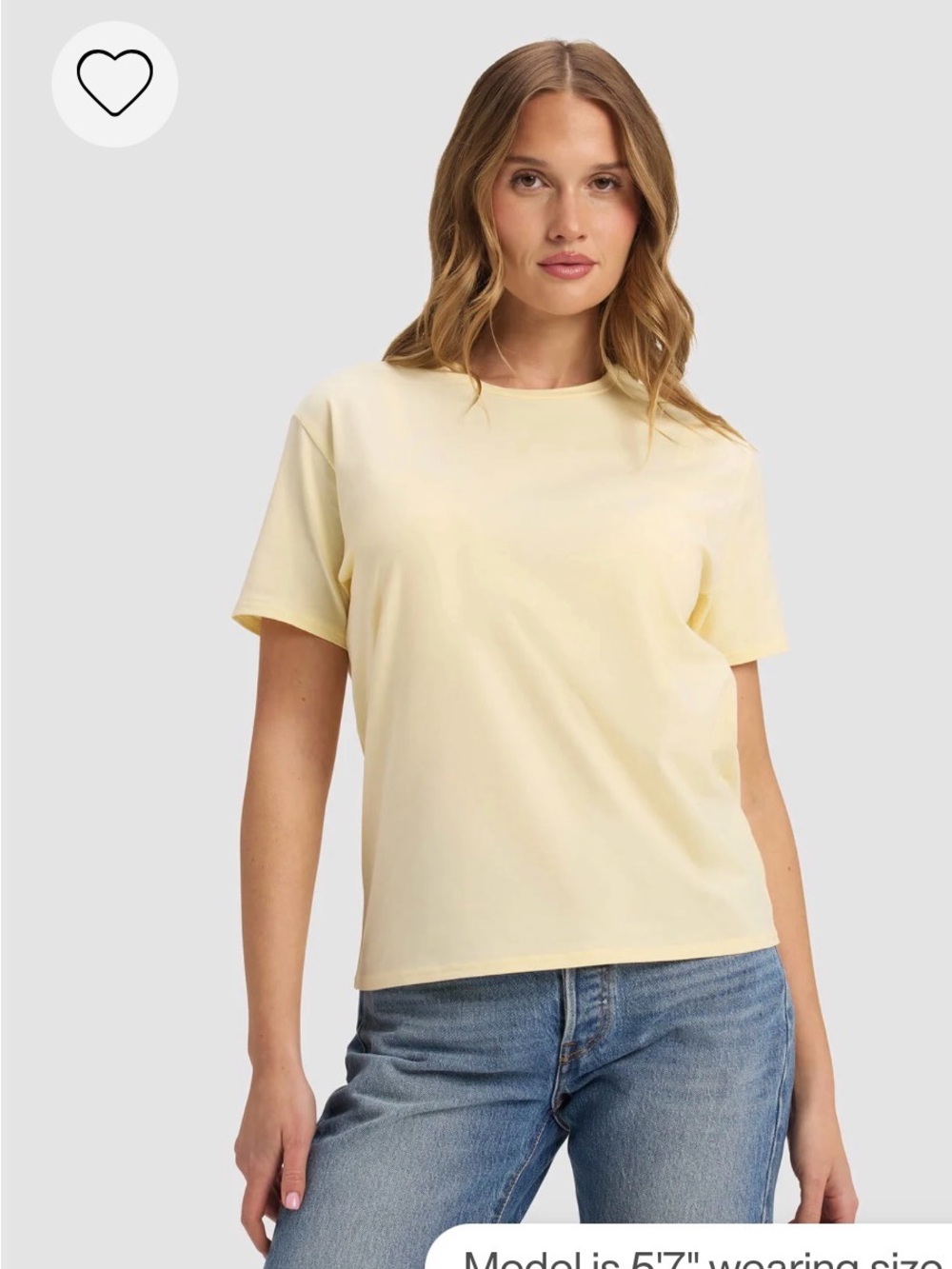 Cozy Earth Go-To Tee in Pale Yellow
